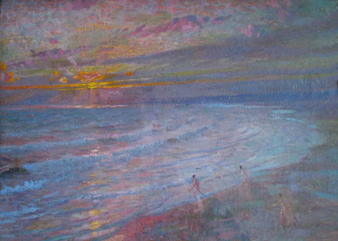 Bathers At Sunset